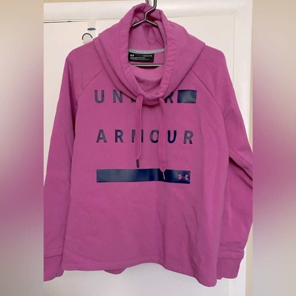 Under Armour Loose Threadborne Hoodie Pink Size M